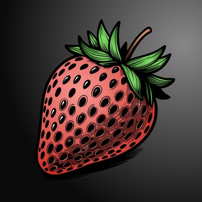 realstic strawberry