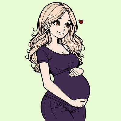 realistic pregnant girl