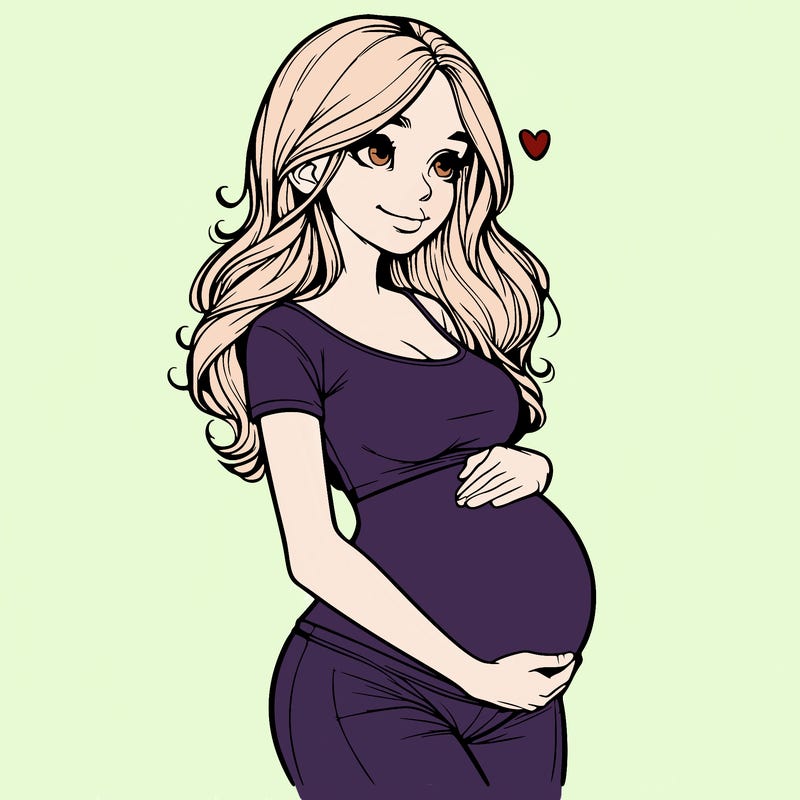 realistic pregnant girl