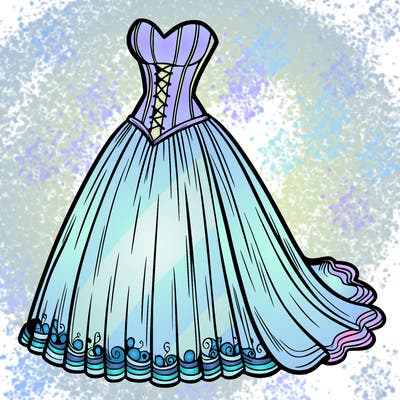 wedding dress-corset and a long and flowy skirt