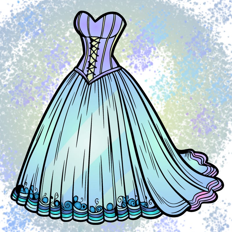 wedding dress-corset and a long and flowy skirt