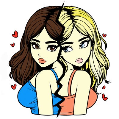 realistic girl split