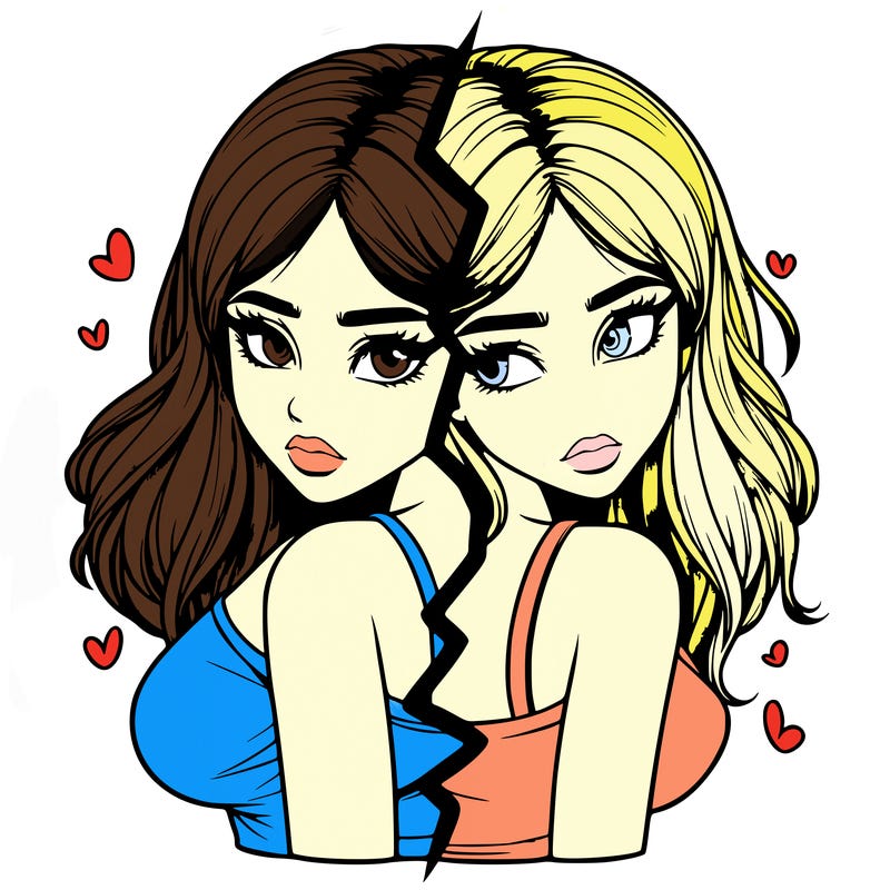 realistic girl split