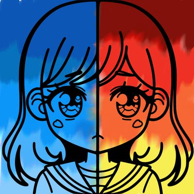 a split of a girl