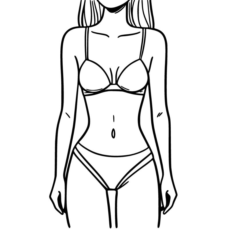 skinny girl in a bikini