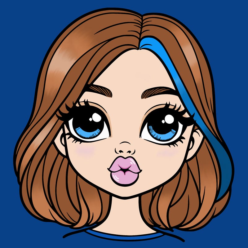 cute girl with big lips