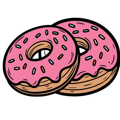 a piece of food doughnuts