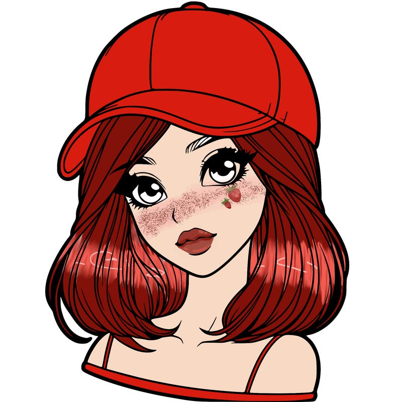 semi realism beautiful girl wearing cap