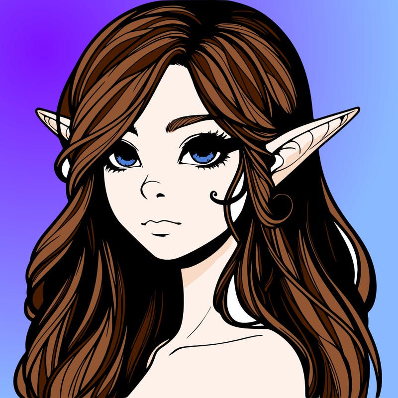 elf girl realistic dark fantasy