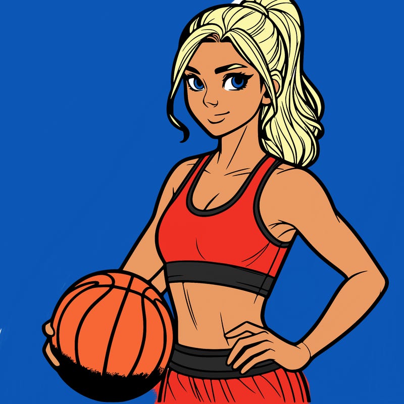 a realistic basketball girl