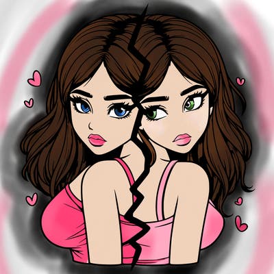 realistic girl split