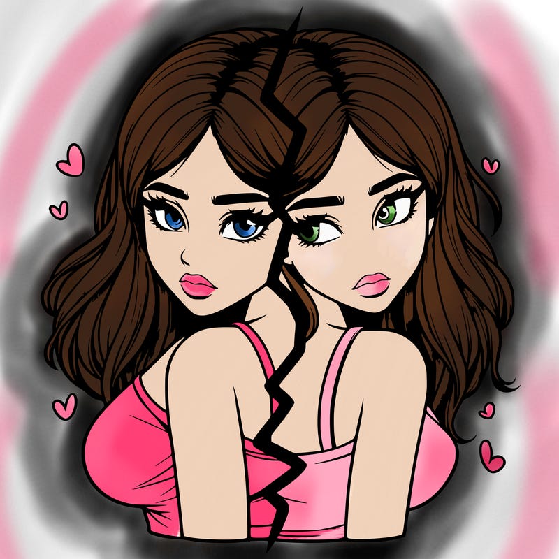 realistic girl split