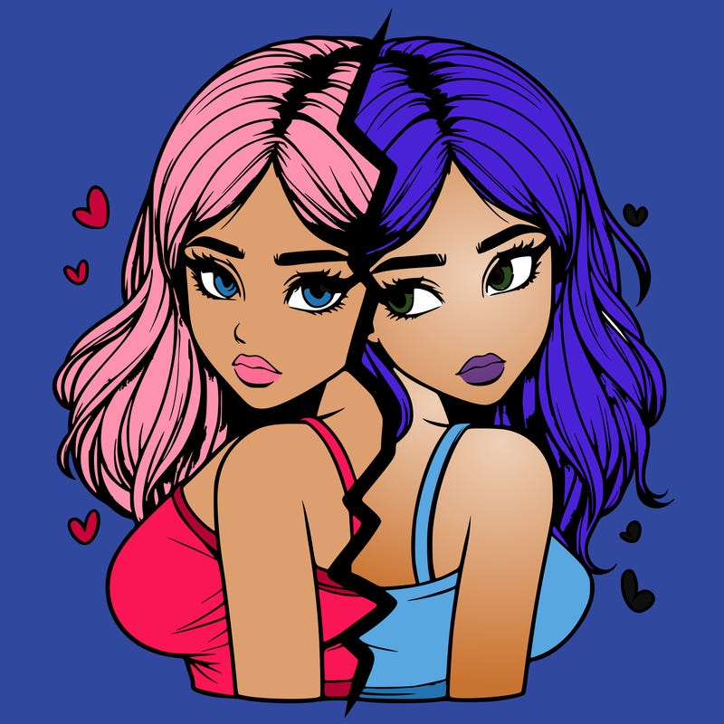 realistic girl split