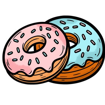 a piece of food doughnuts