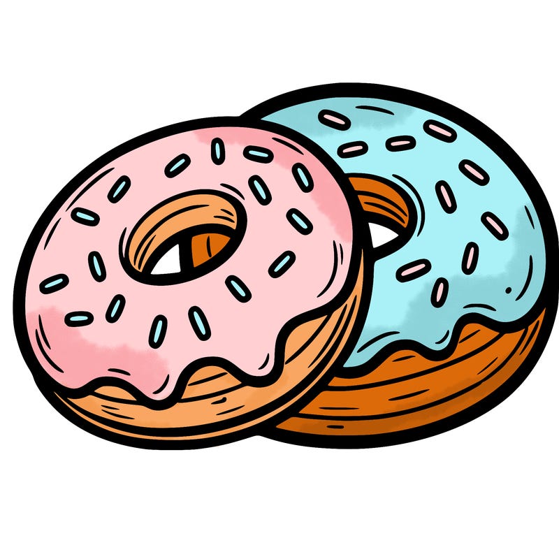 a piece of food doughnuts