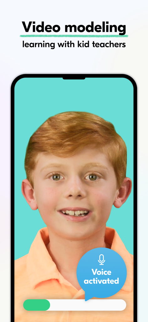 Speech Blubs Pro made for SLPs - Video modeling feature with kid teachers and voice activation in the Speech Blubs Pro app