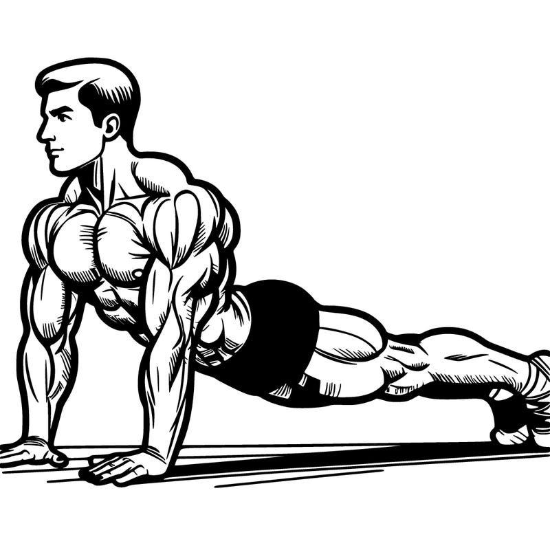 muscular ballerina doing pushups