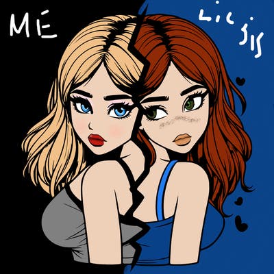 realistic girl split