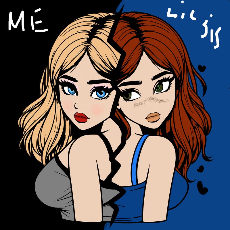 realistic girl split