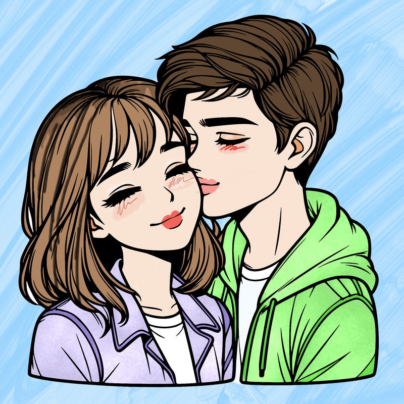 realistic girl and boy  love