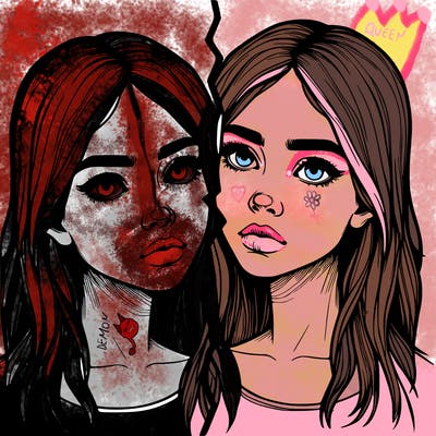 realistic girl split