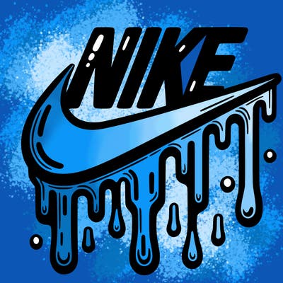 dripping nike logo