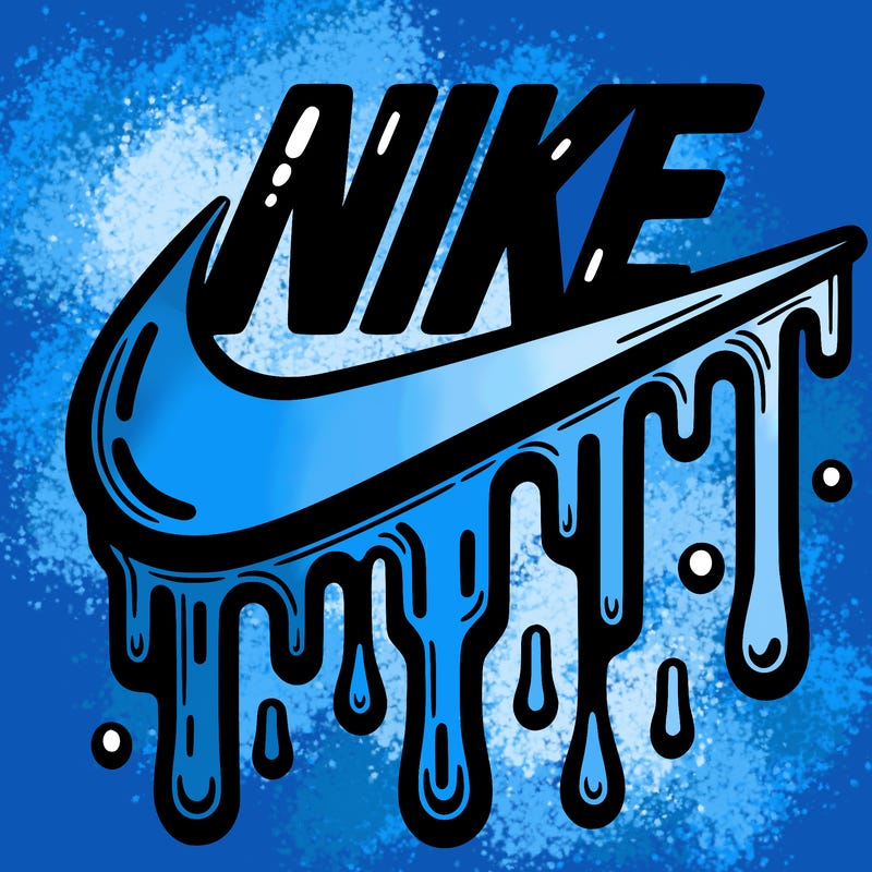 dripping nike logo