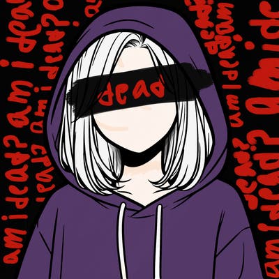 a faceless girl in a hoddie