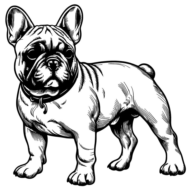 realistic french bull-dog