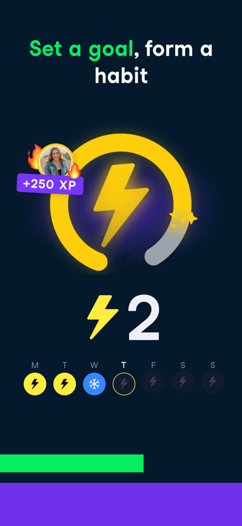 DataCamp App-Bildschirm, der Lern-Gewohnheits-Streaks und Zielsetzungs-Gamification zeigt