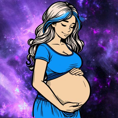 woman heavily pregnant realistic