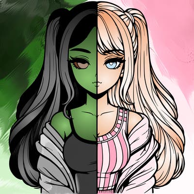 realistic girl split