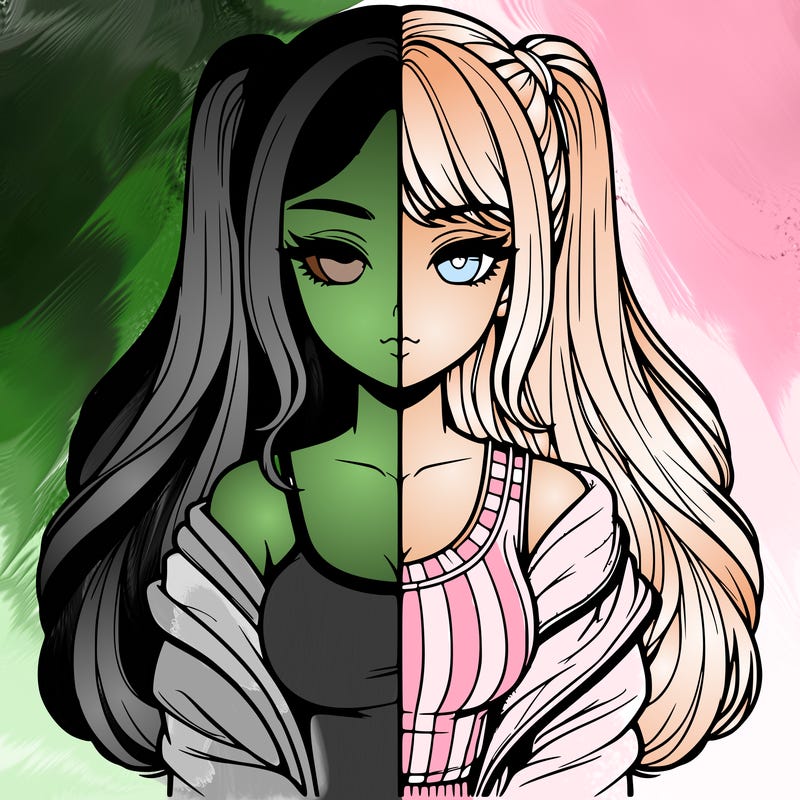 realistic girl split