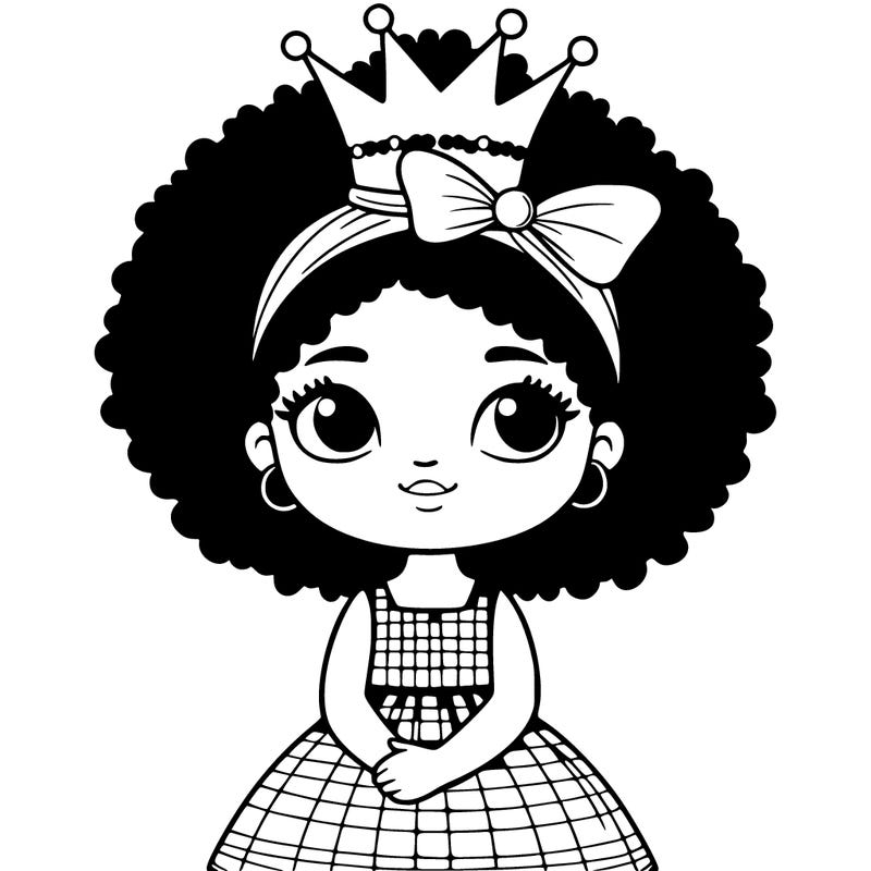 black girl with a crown