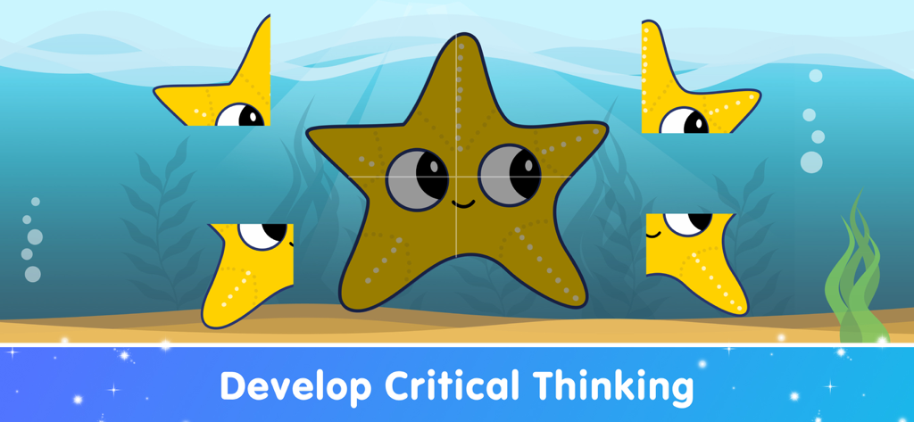 Baby & Toddler Puzzle Games - Juego de puzles de estrellas de mar para que los niños desarrollen el pensamiento crítico