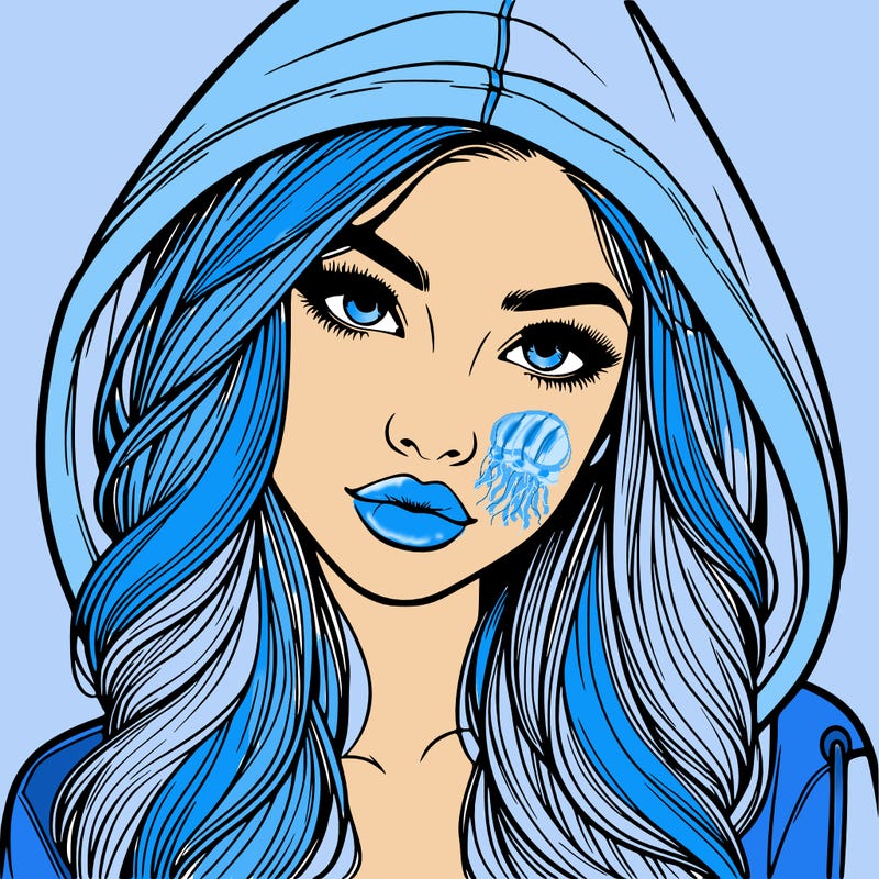 realistic beautiful girl with a hood on