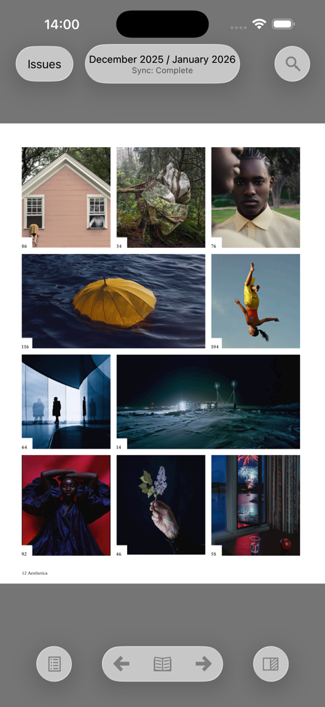 Aesthetica - A grid of contemporary photography and art within the Aesthetica magazine app