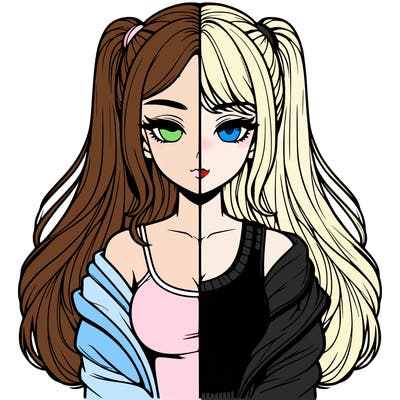 realistic girl split