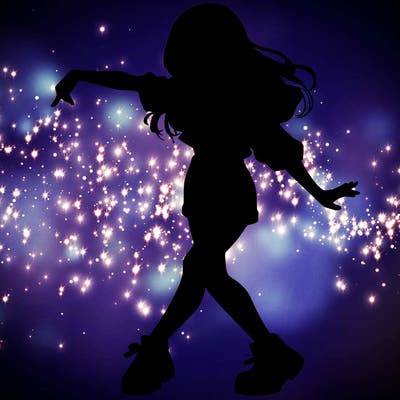 realistic girl danceing