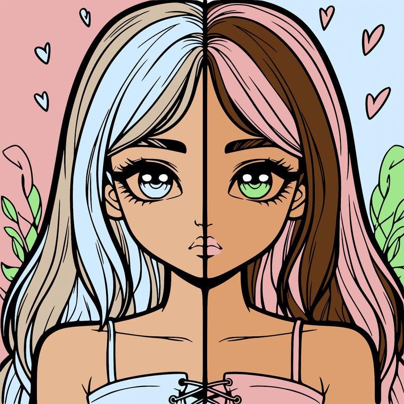 realistic girl split