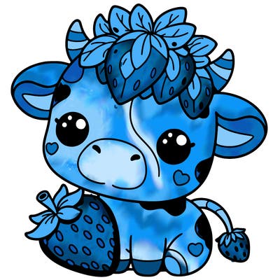 cute strawberry cow