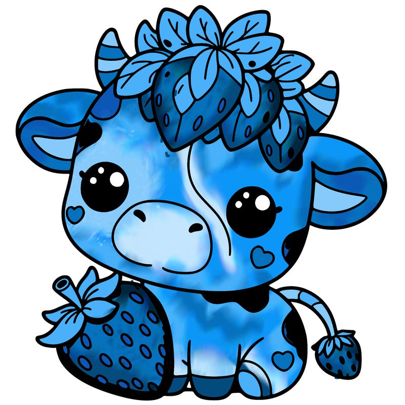cute strawberry cow