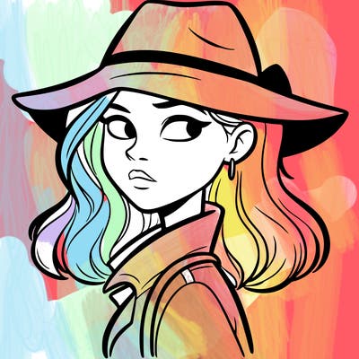 mysterious girl looking sideways