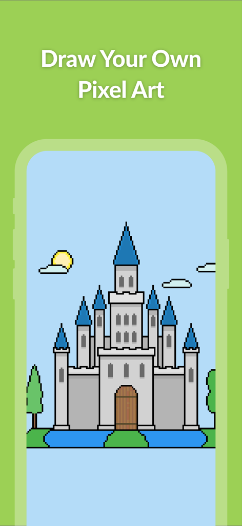 Eine im Mega Voxels-Editor erstellte Pixel-Art-Burg