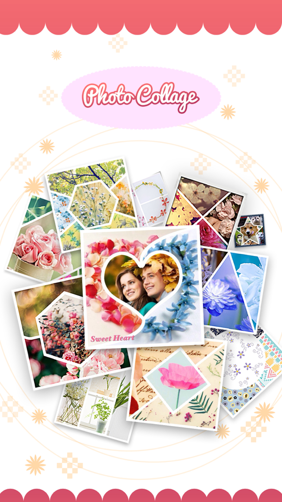 Pic-Frame Grid (Photo Collage Maker and Editor) - Various creative photo collage grid layouts and decorative frames