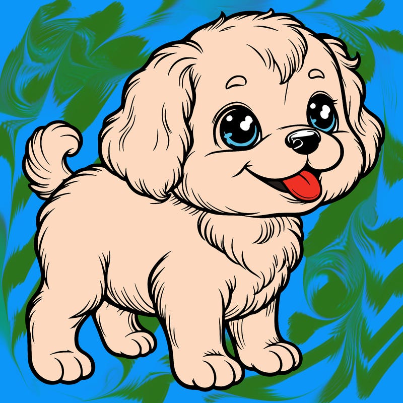 cute realistic puppy