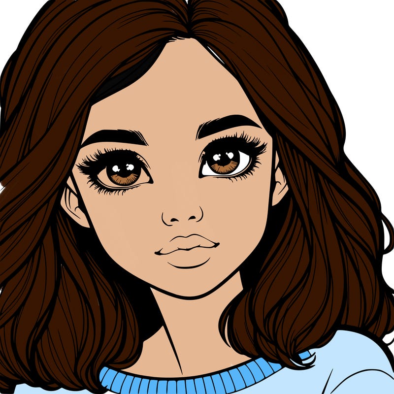 realistic girl whith cute eyes