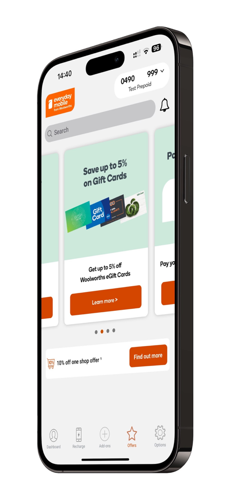 Everyday Mobile App mit Rabatten auf Geschenkkarten und Shopping-Angeboten