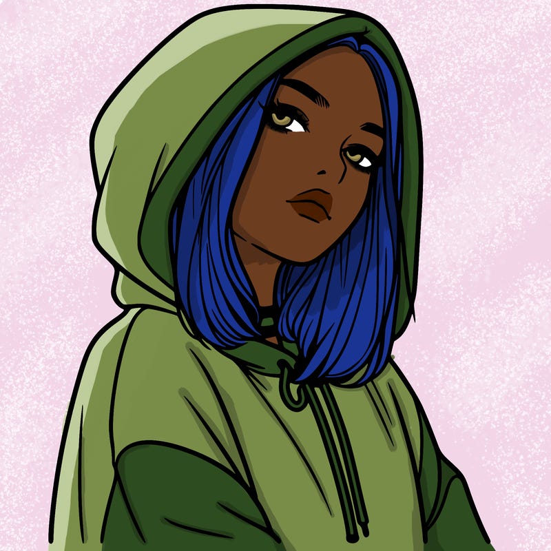 a realistic girl in a hoodie
