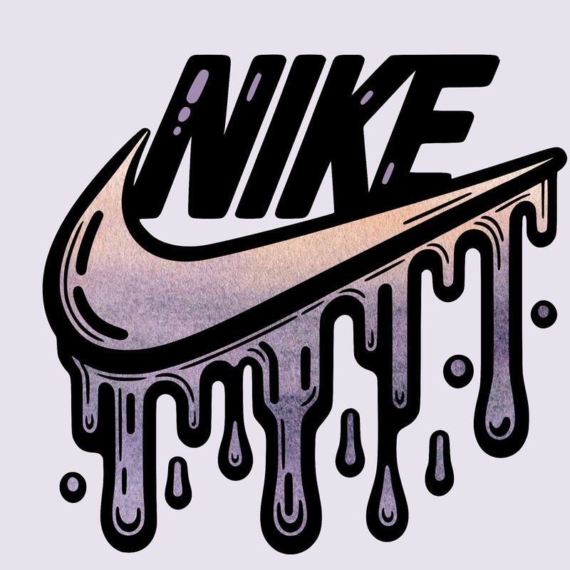 dripping nike logo